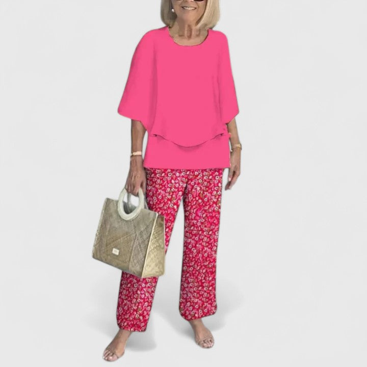 Kerstin – Women Elegant Floral Print Outfit - Image 7