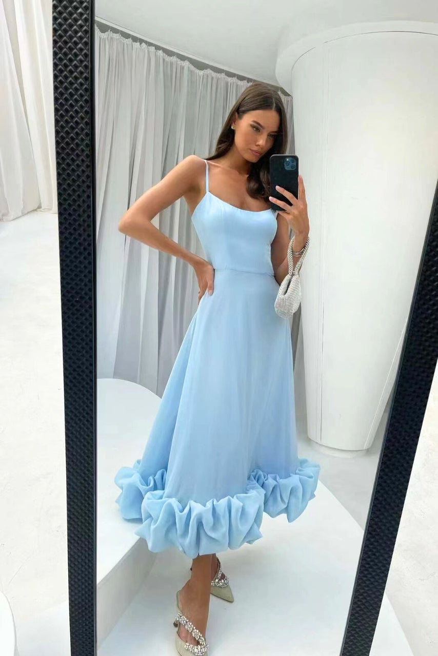 Maren – Ruffle Hem Wedding Guest Dress - Image 10