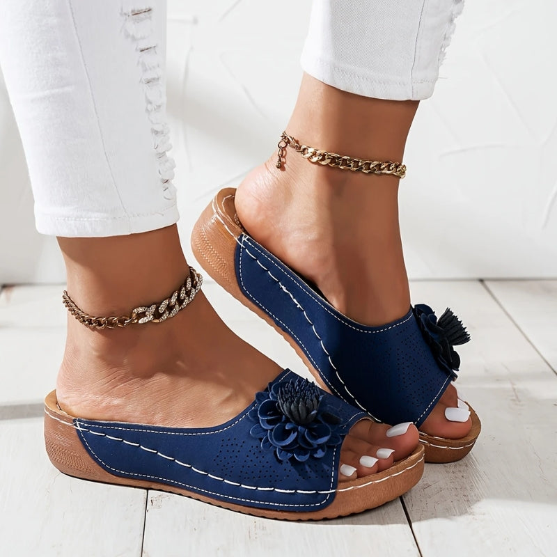 Layla – Floral Slip-On Sandals - Image 6