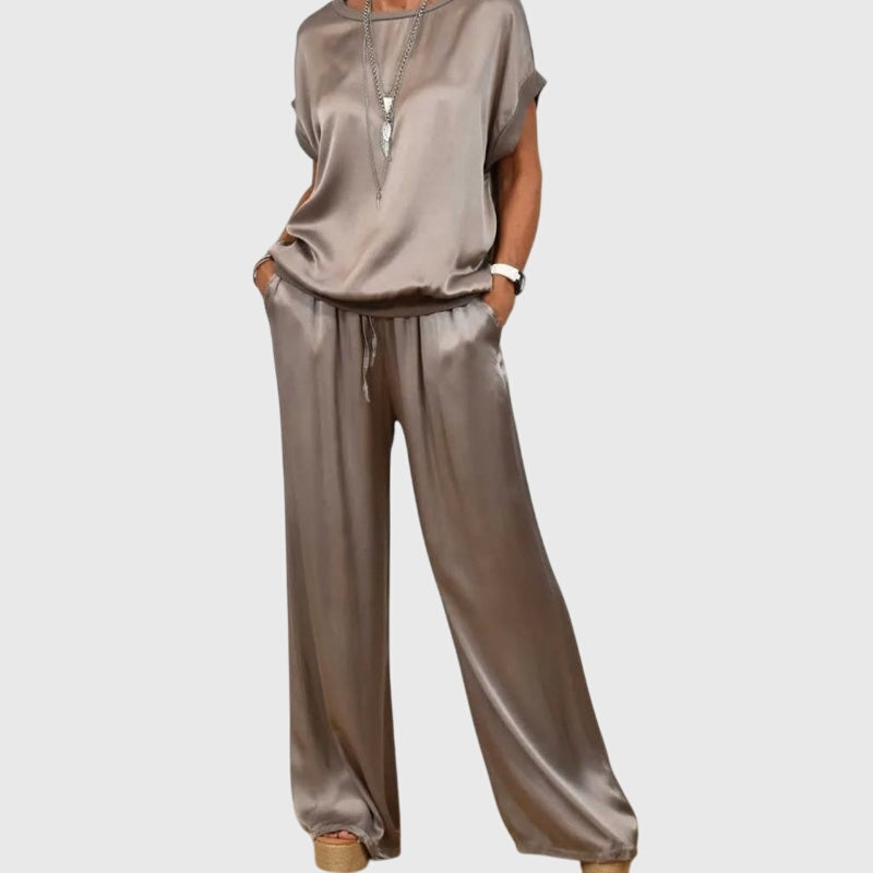 Carina – Women Satin Luxe Lounge Set - Image 1