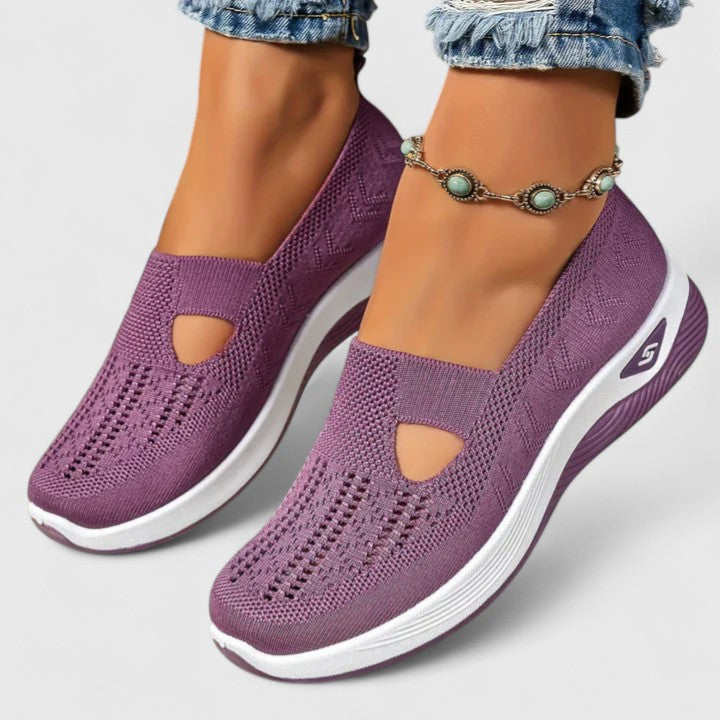 Emilia – Women Slip-On Mesh Walking Sneakers - Image 1