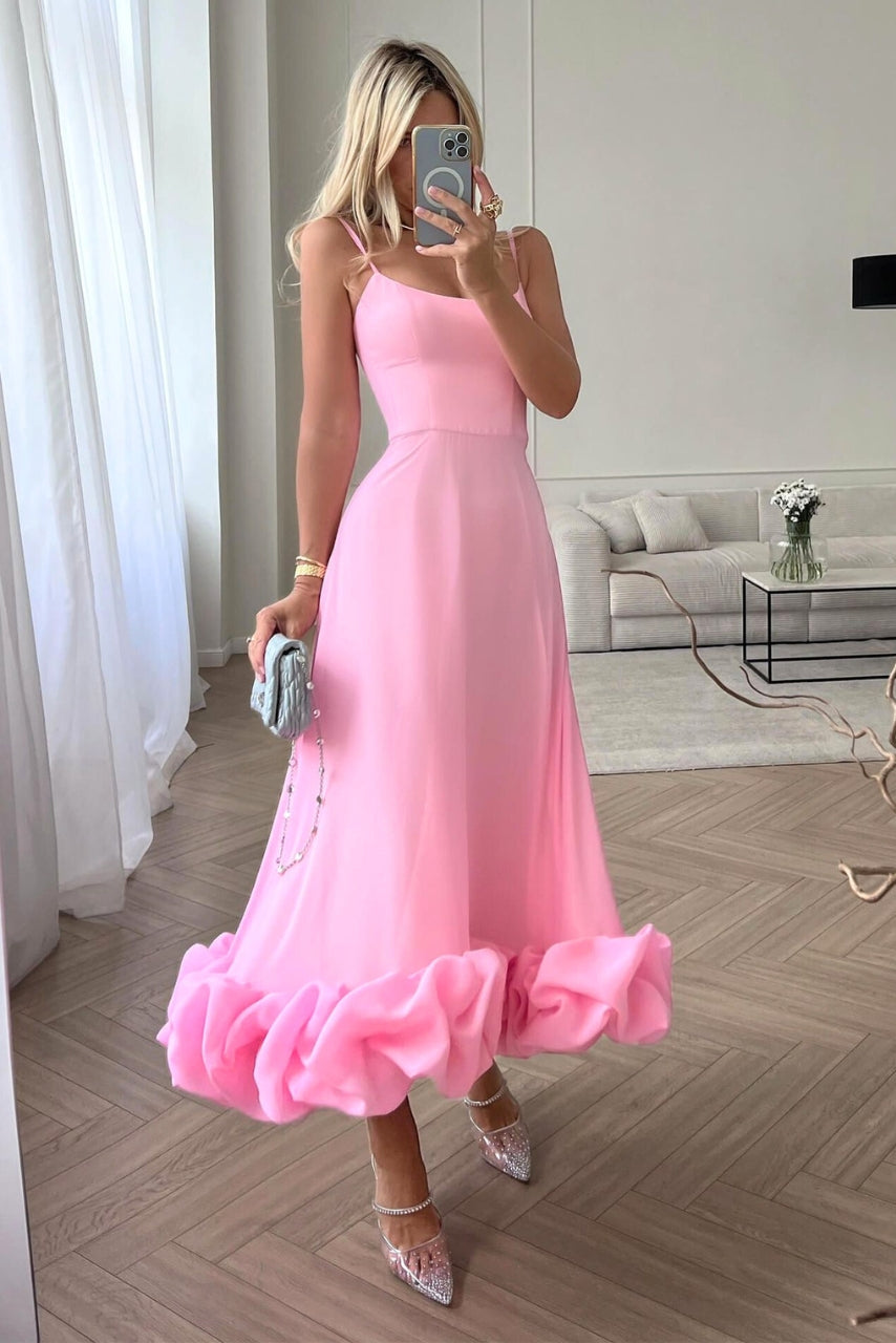 Maren – Ruffle Hem Wedding Guest Dress - Image 1