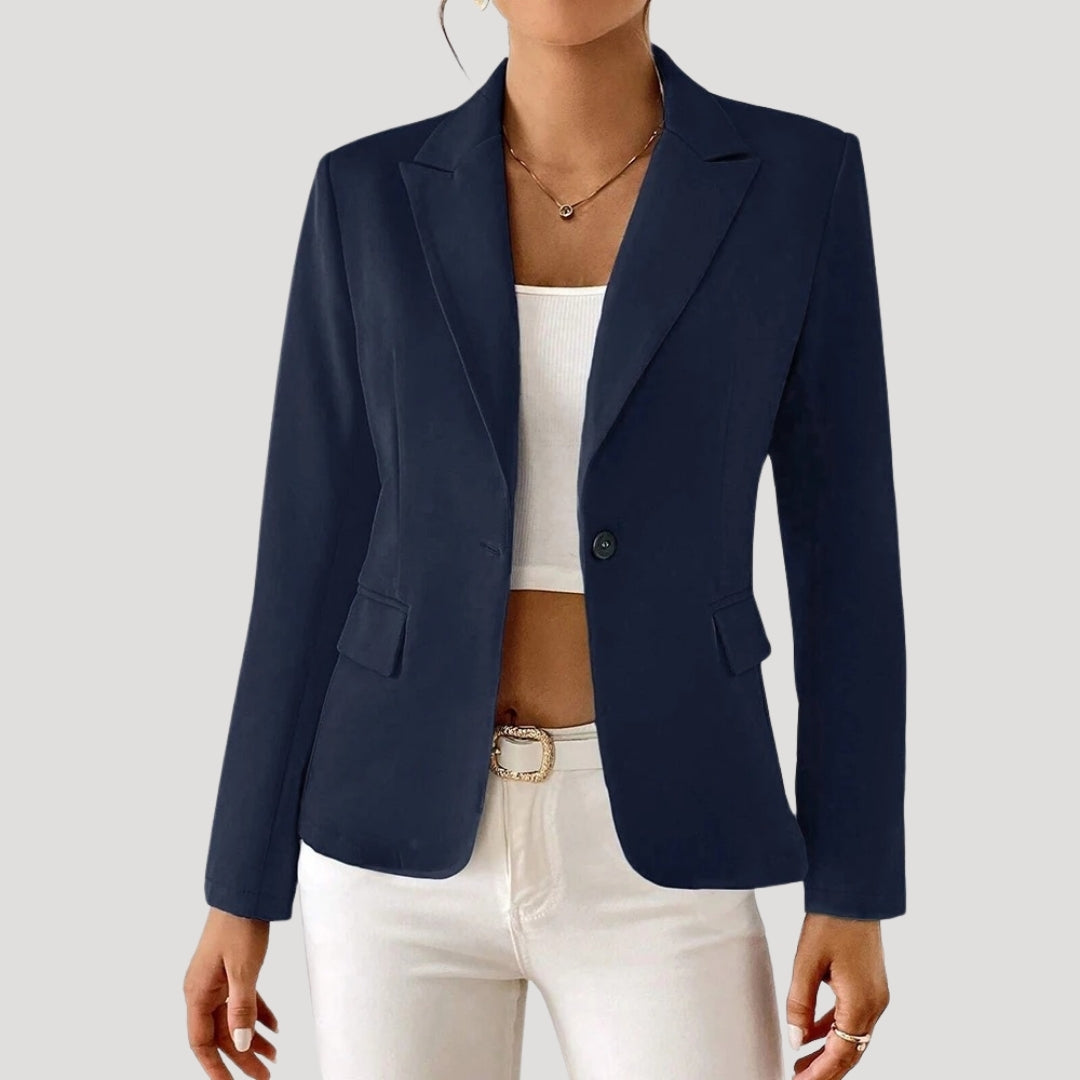 Blazer Women's Tailored Fit with Notched Collar - Image 2