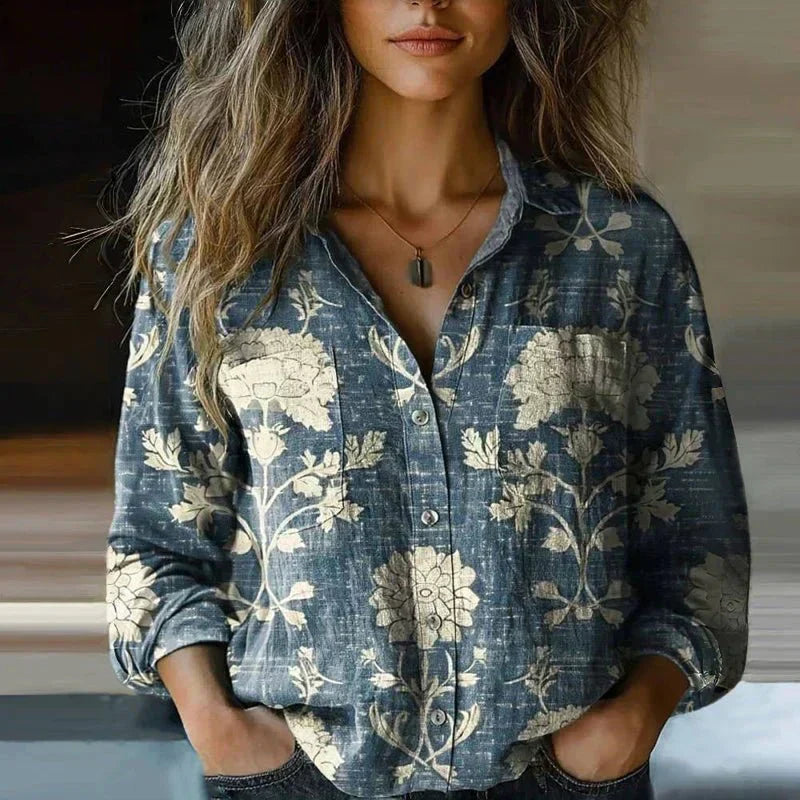 Laura – Stylowa koszula damska casual z długim rękawem