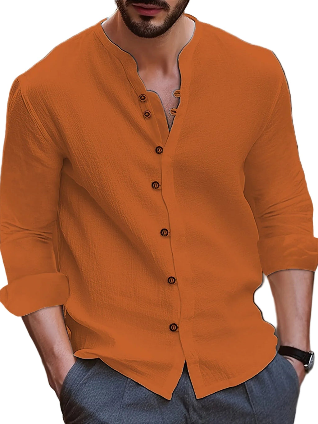 Emil – Long-sleeved Button-Up Shirt - Image 1