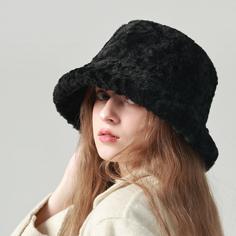 Mila – Damski zimowy bucket hat z miękkim futrzanym wykończeniem