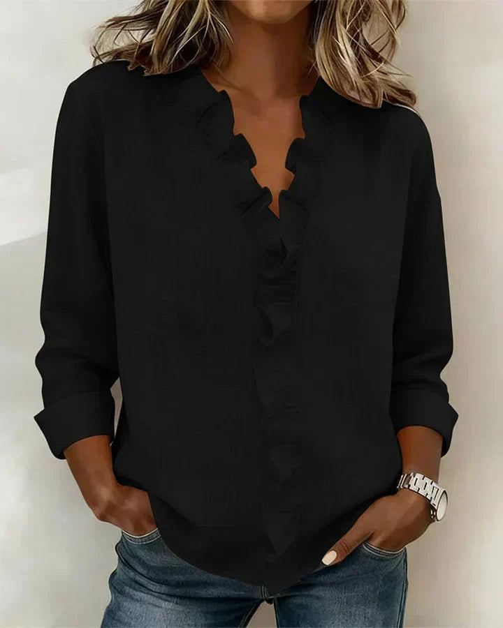 Yvonne – Lightweight V-Neck Blouse - Image 5