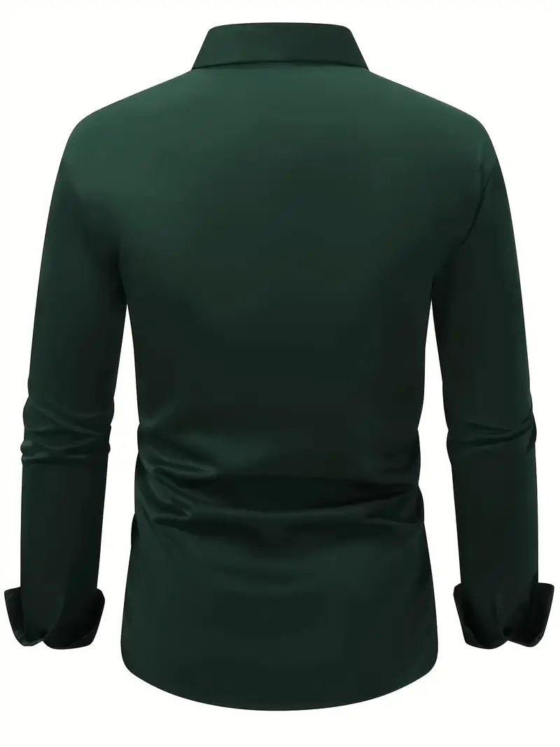 Adrián – Męska Koszula Slim Fit z Długim Rękawem