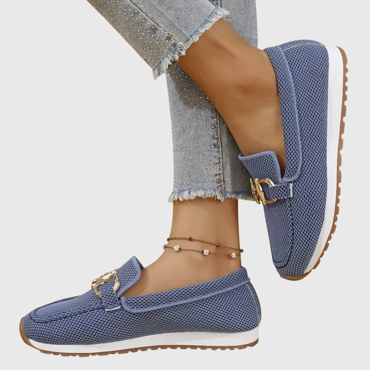 Britta – Women Metal Accent Slip On Loafers - Image 5
