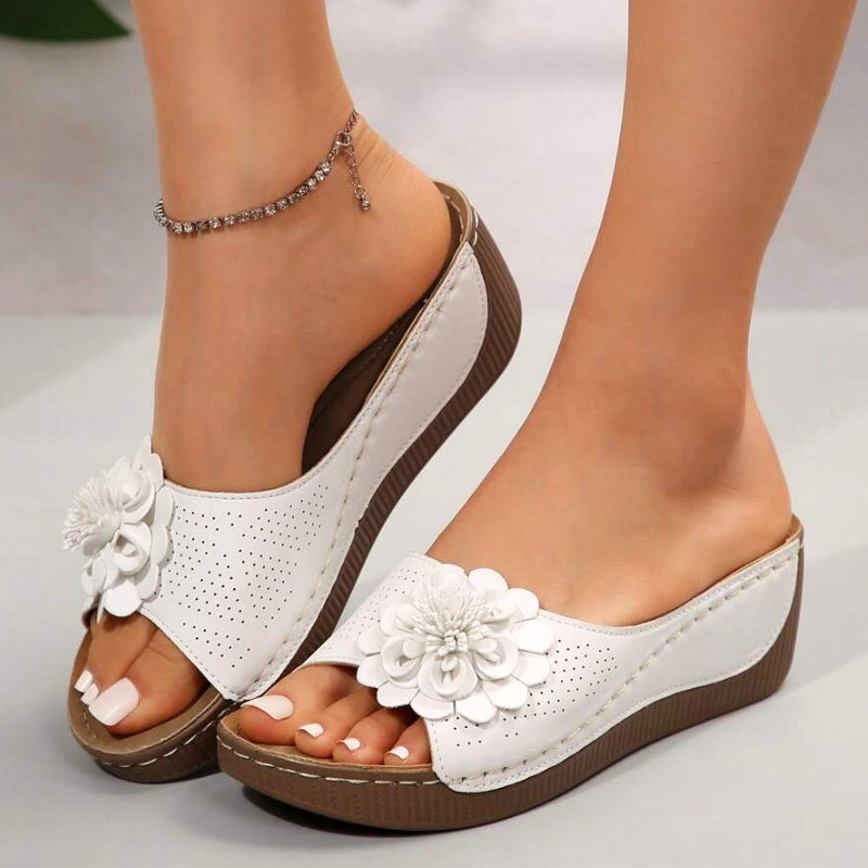 Ella – Elegant Floral Slide Sandals - Image 3