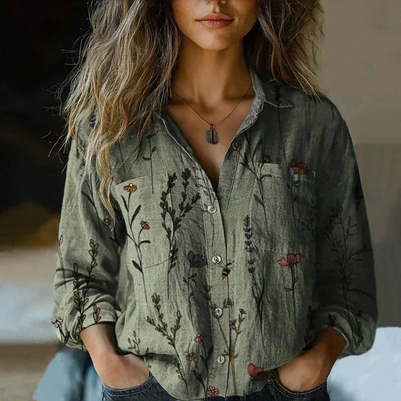 Laura – Stylowa koszula damska casual z długim rękawem