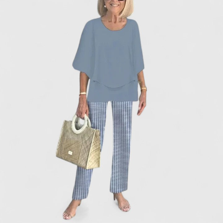 Kerstin – Women Elegant Floral Print Outfit - Image 3