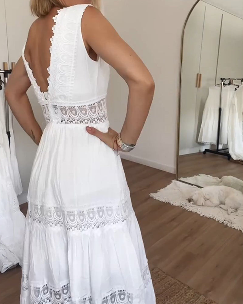 Johanna – Elegant Spring Midi  Dress for Women - Image 4