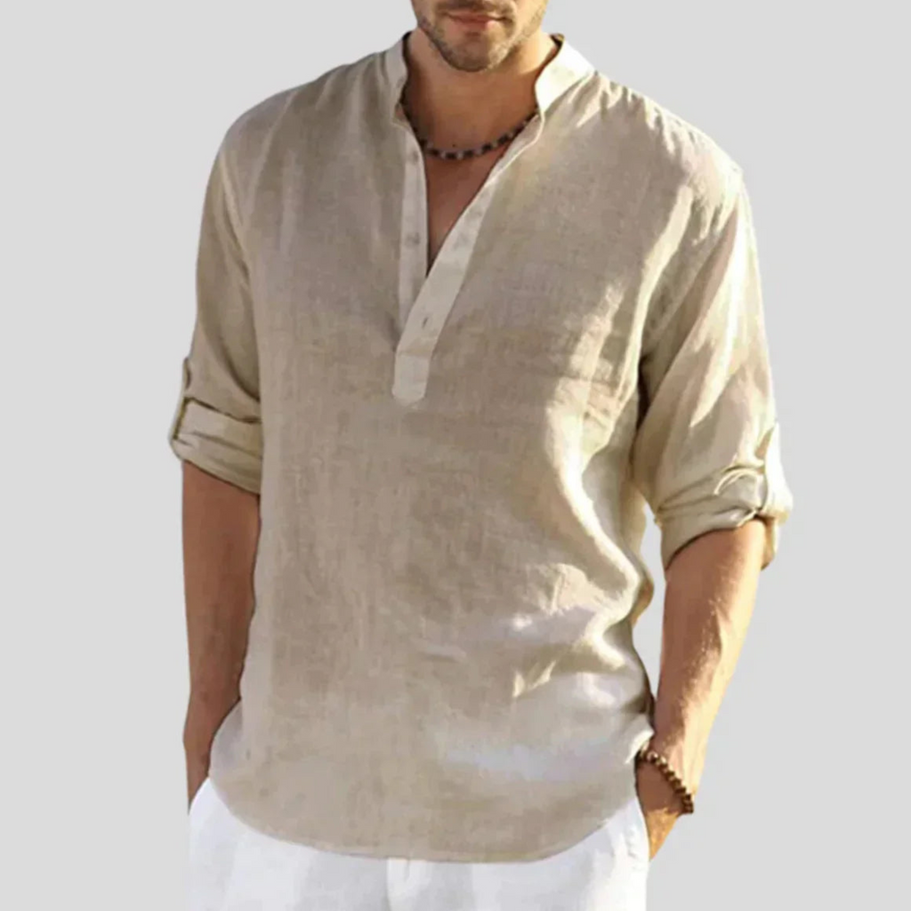 Thomas – Lightweight Stand Collar Shirt - Image 1