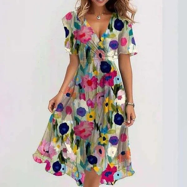 Bella – Elegant V-Neck Dress - Image 3