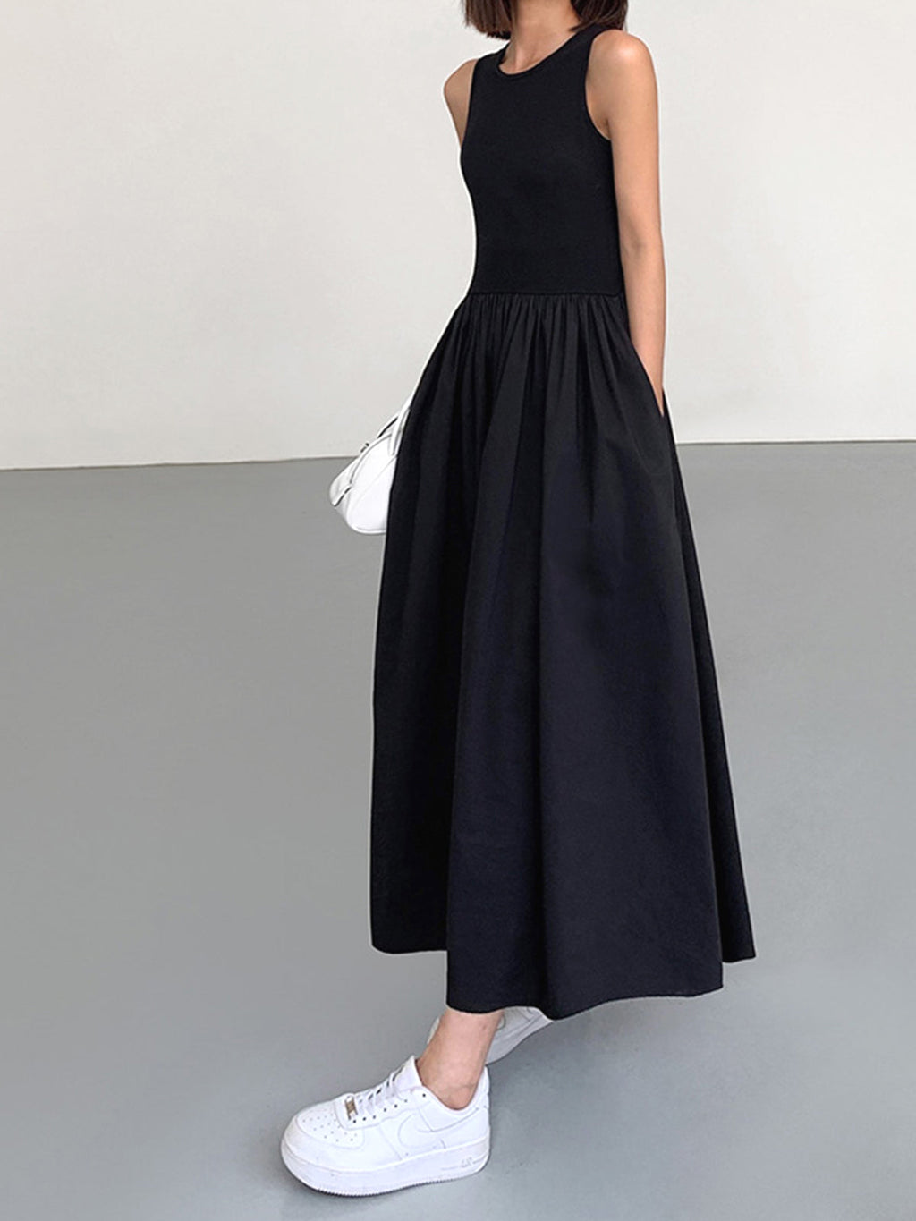 Julia – Leisure Crew Neck Long Dress - Image 3