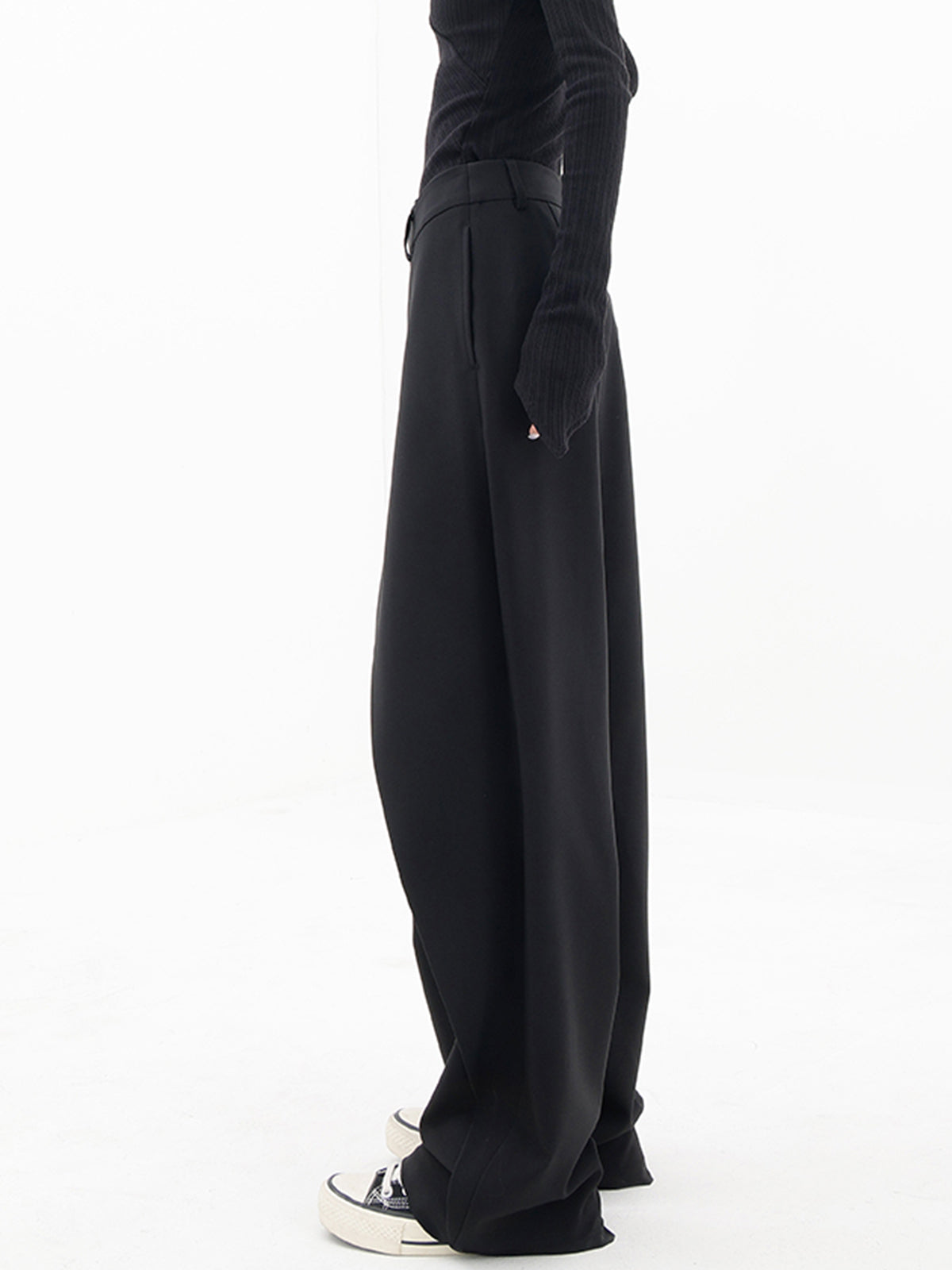 Leni – Asymmetrical Layer Button Wide Leg - Image 7