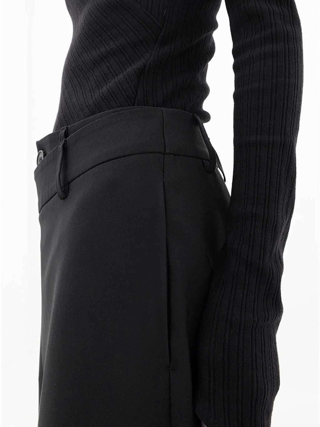 Leni – Asymmetrical Layer Button Wide Leg - Image 4