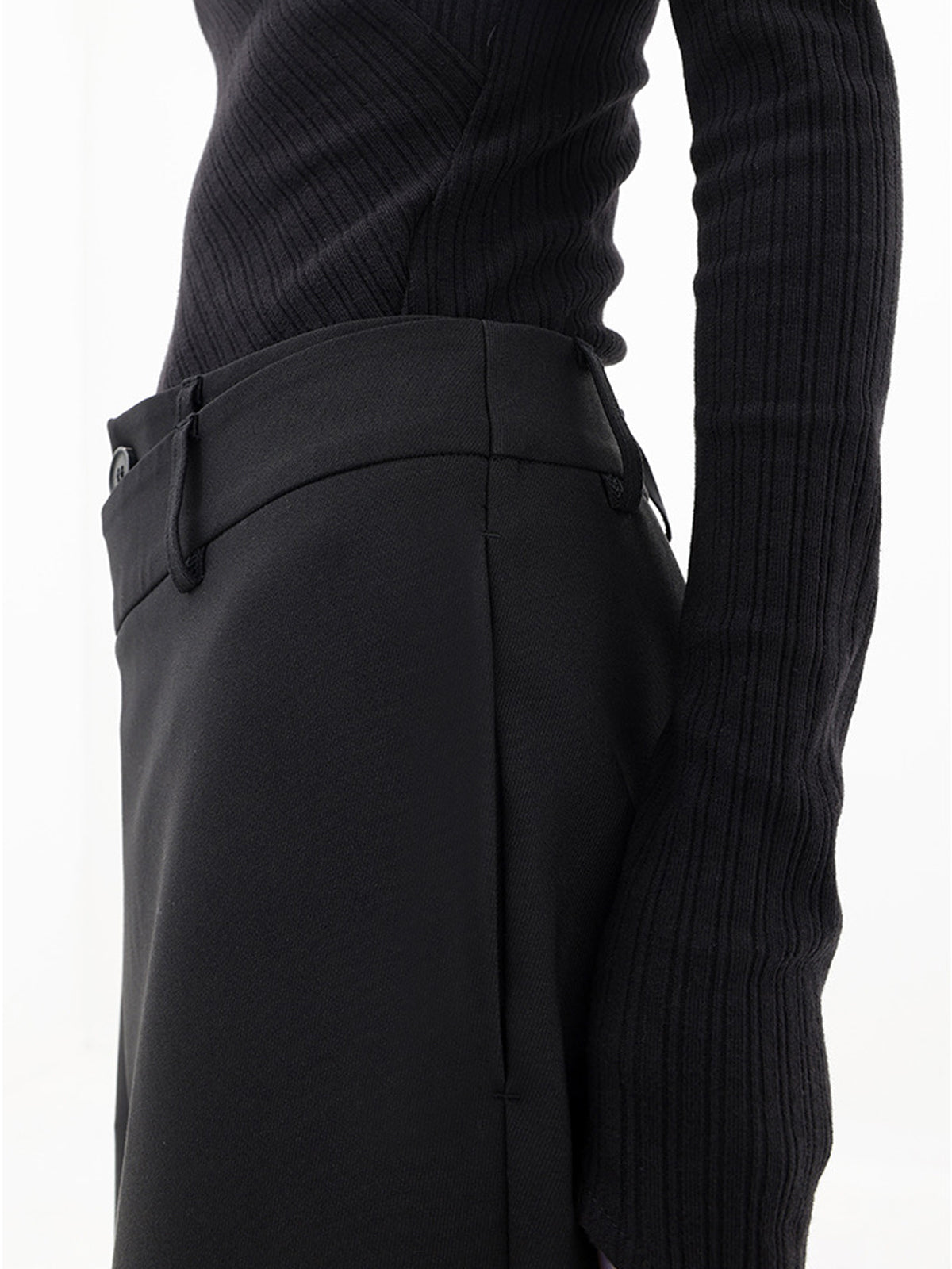 Leni – Asymmetrical Layer Button Wide Leg - Image 4