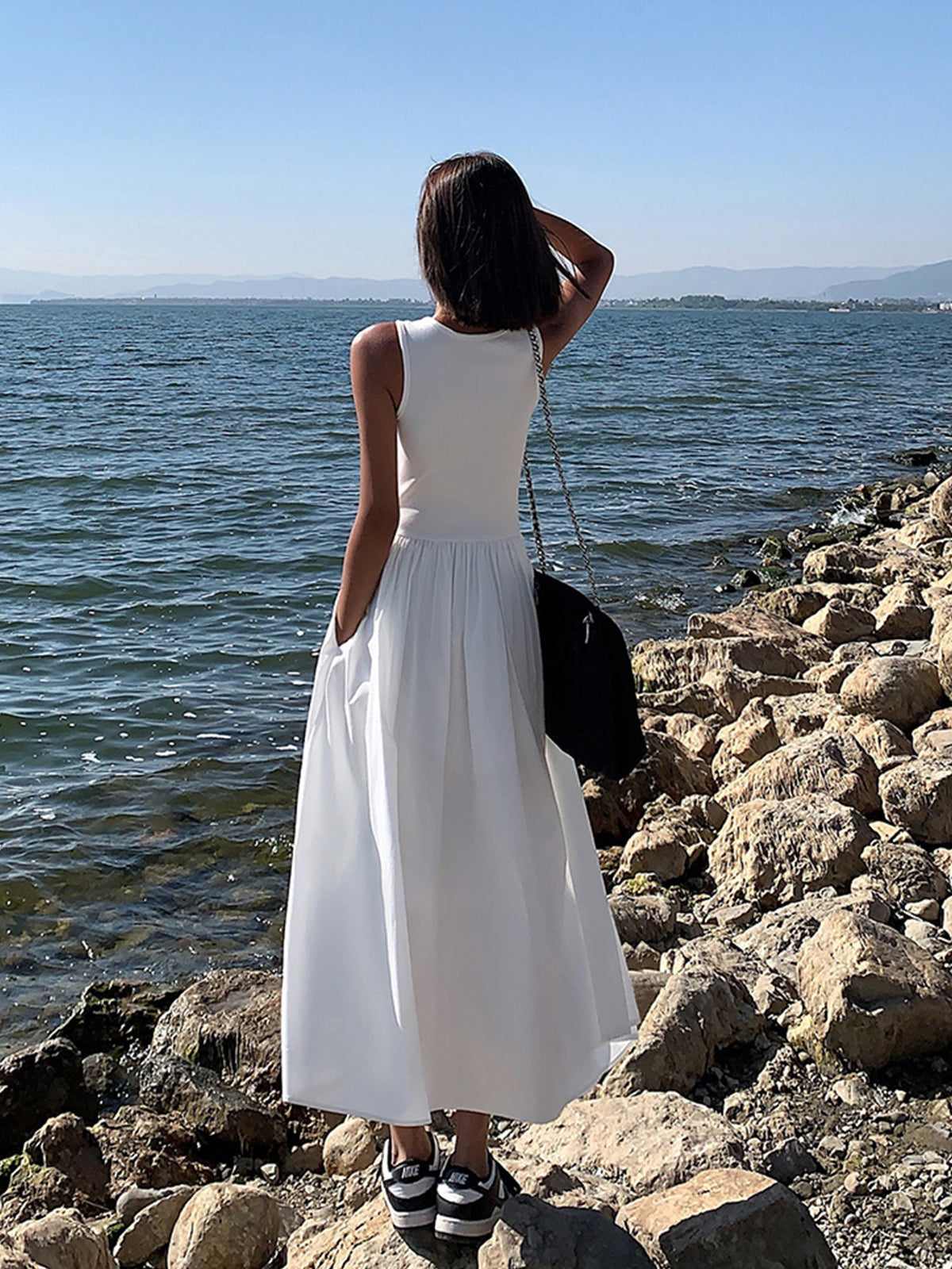 Julia – Leisure Crew Neck Long Dress - Image 10