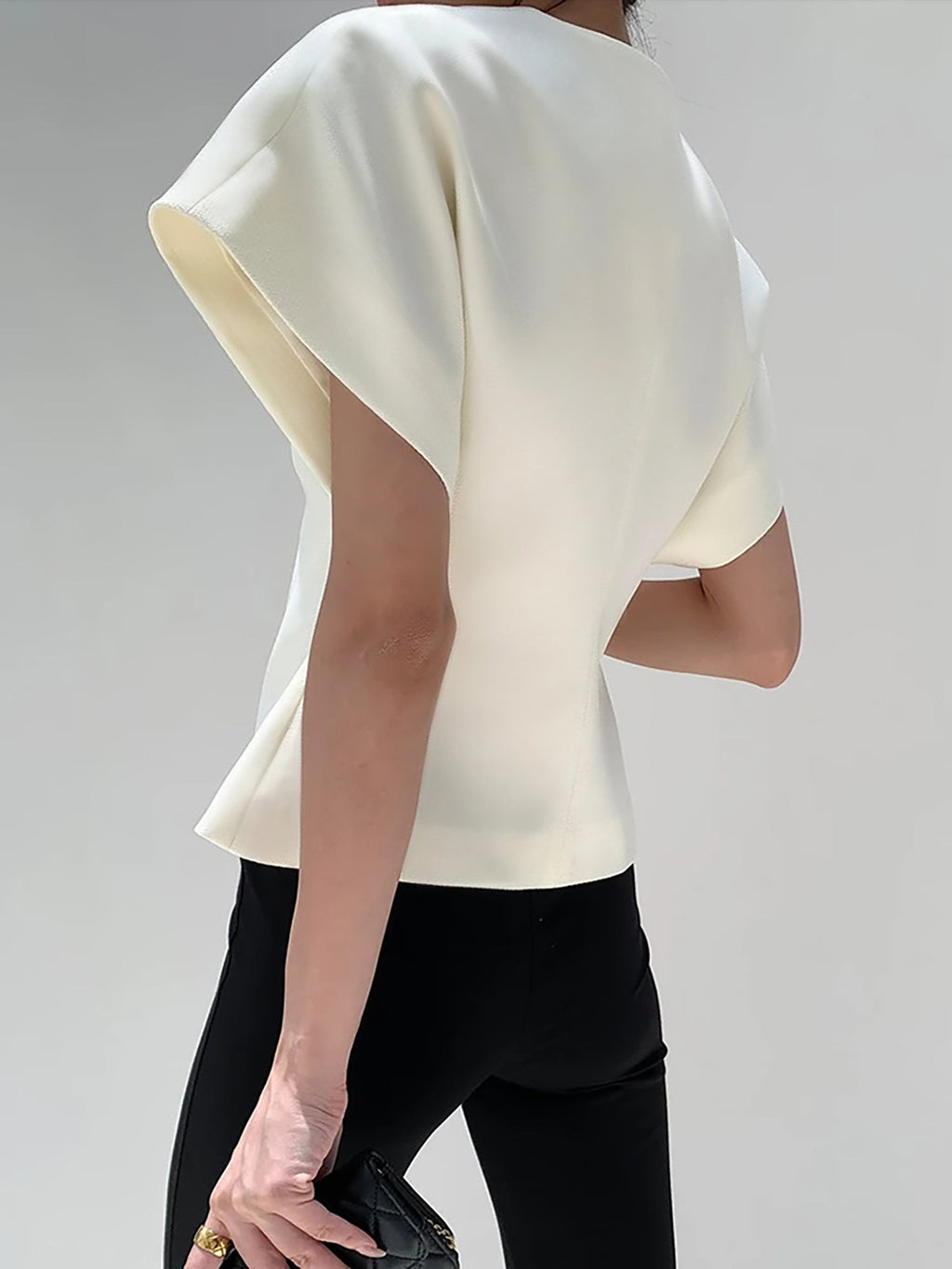Ingrid – Trendy V-Neck Button Down Blouse - Image 5