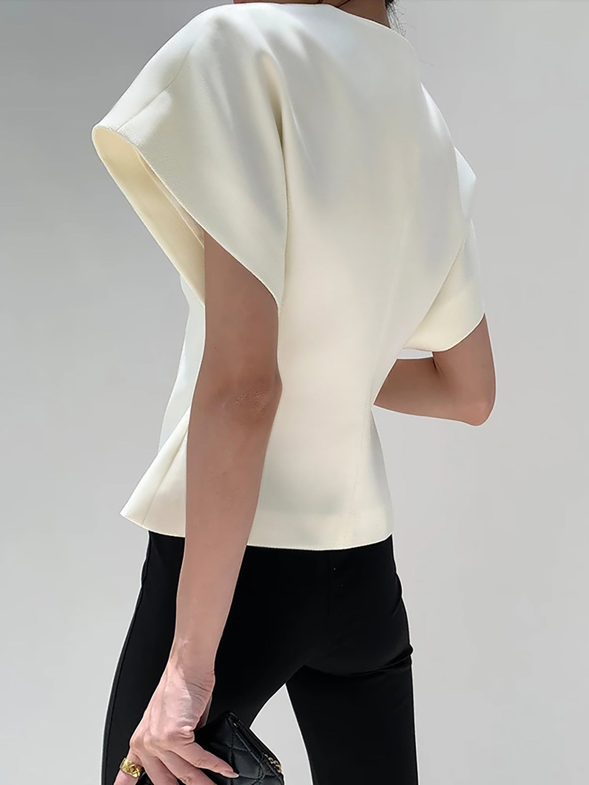 Ingrid – Trendy V-Neck Button Down Blouse - Image 5