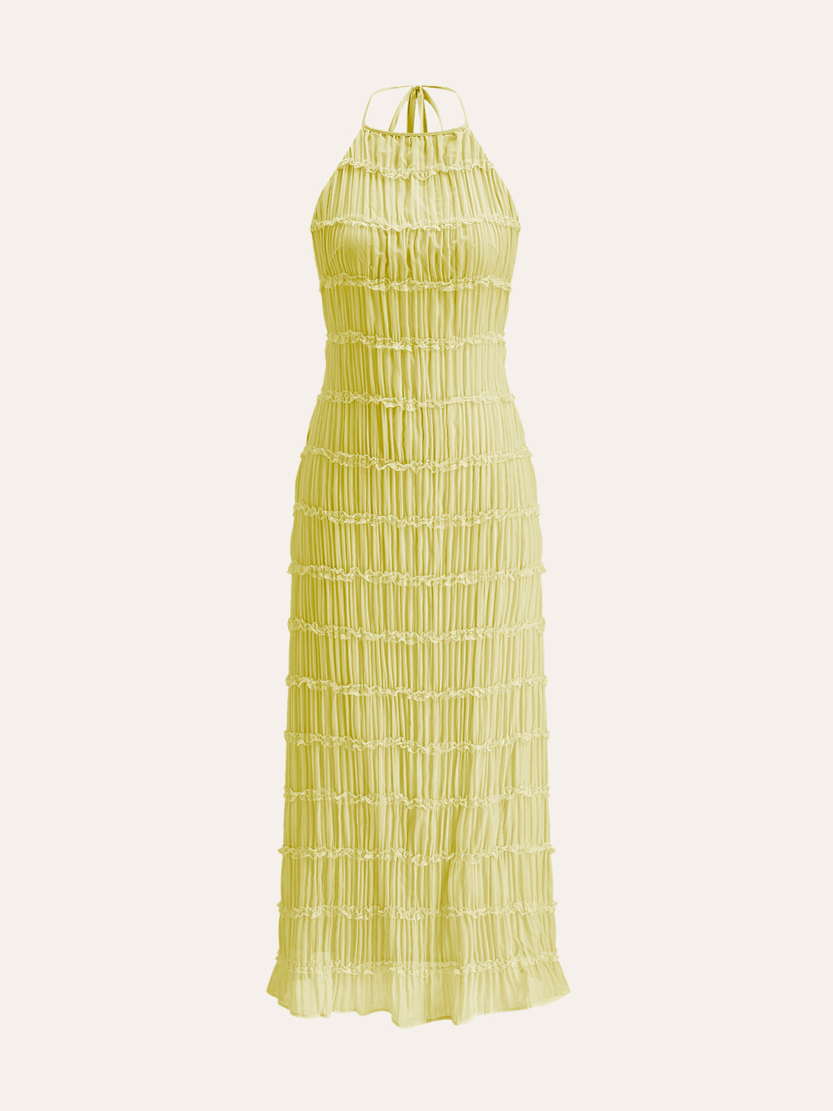 Annika –Halter Strappy Back Ruffled Dress - Image 7