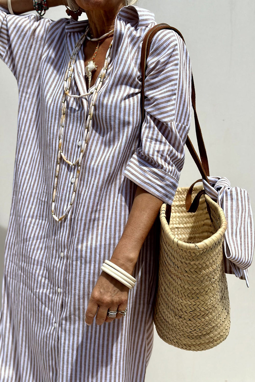 Victoria – Striped Half-sleeved Dress - Image 8