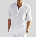 Robert – Men Linen Button-Up Shirt - Image 1