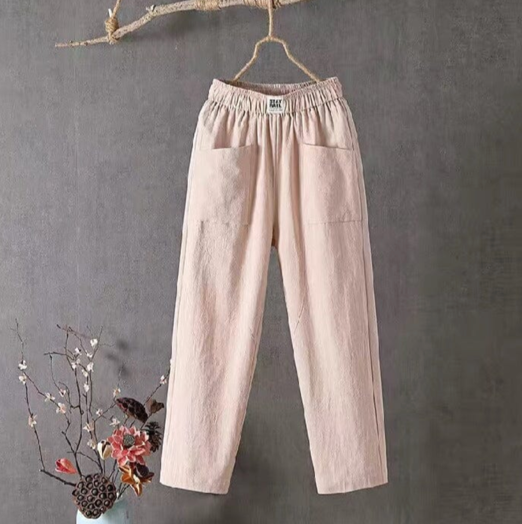 Beate – Elastic Waist Trousers with Pockets Pants - Image 6