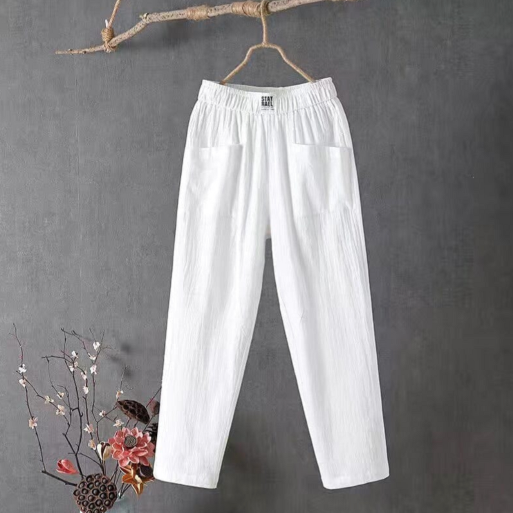 Beate – Elastic Waist Trousers with Pockets Pants - Image 5