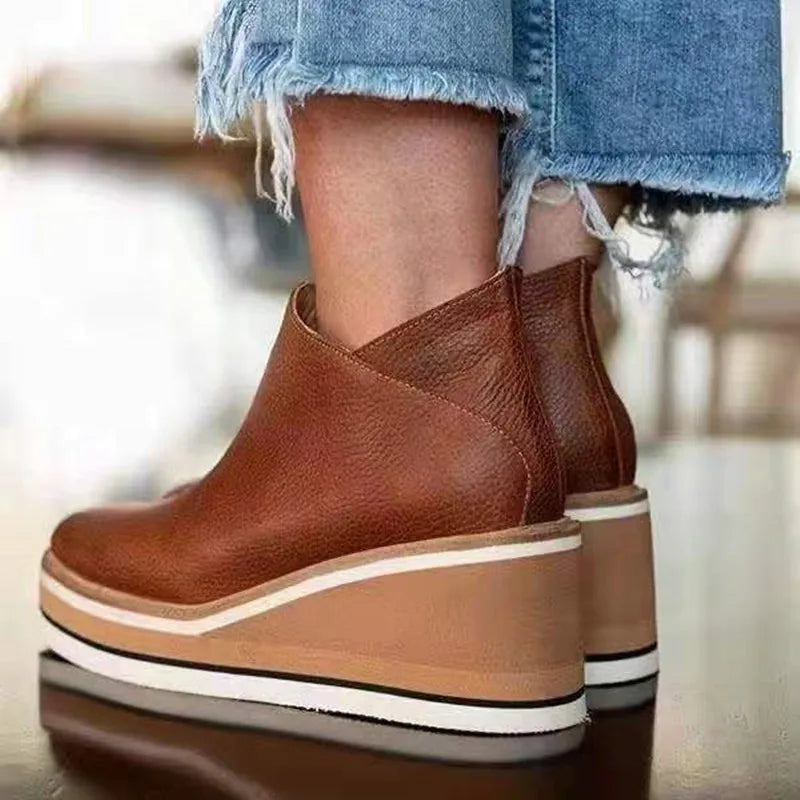Lucía – Wsuwane botki casual na platformie damskie