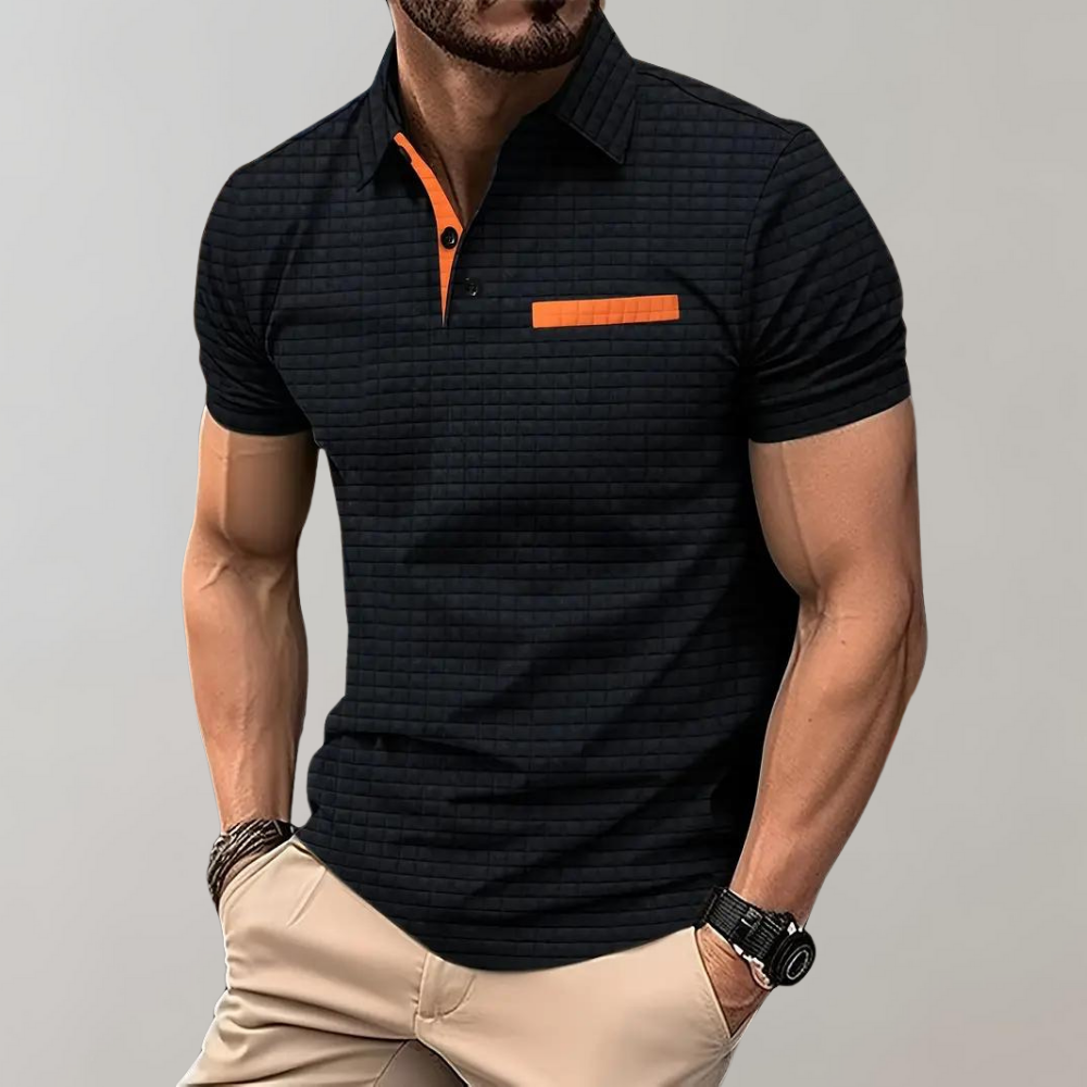 Oskar – Stylish Short Sleeve Polo Shirt - Image 4