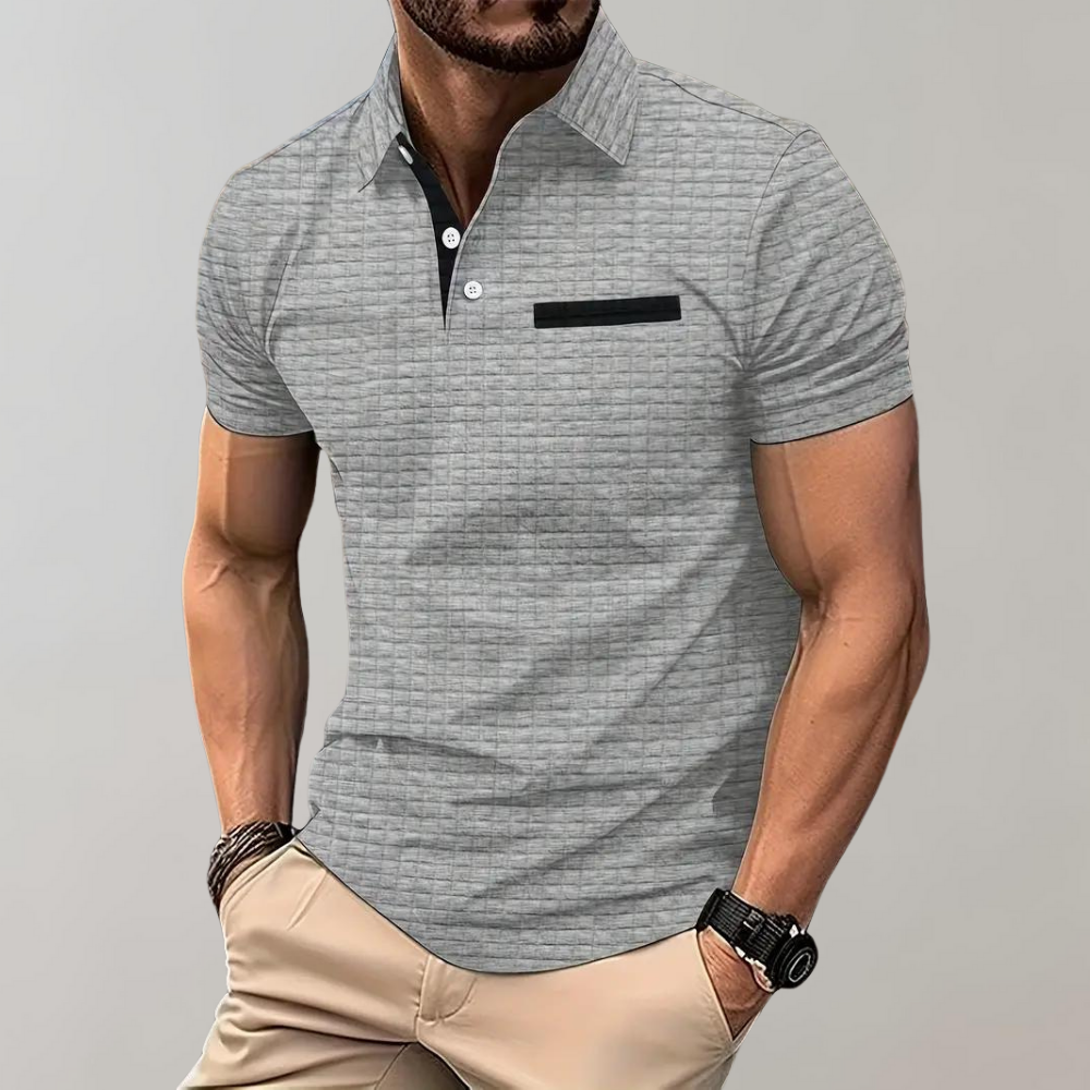 Oskar – Stylish Short Sleeve Polo Shirt - Image 2