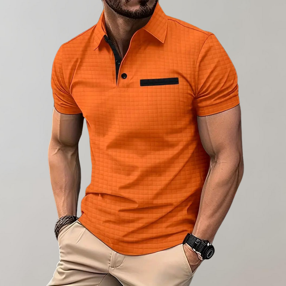 Oskar – Stylish Short Sleeve Polo Shirt - Image 3