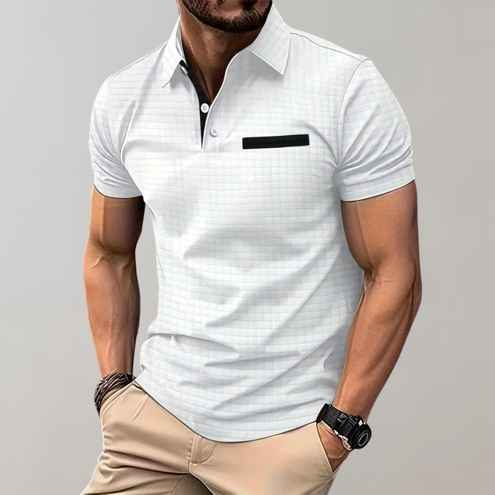 Oskar – Stylish Short Sleeve Polo Shirt - Image 1