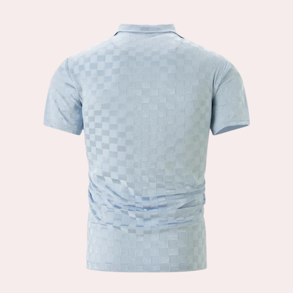 Armin – Short-Sleeved Checkered Polo Shirt - Image 5