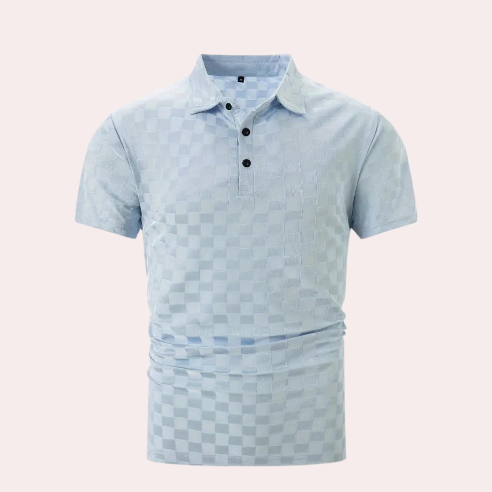 Armin – Short-Sleeved Checkered Polo Shirt - Image 4