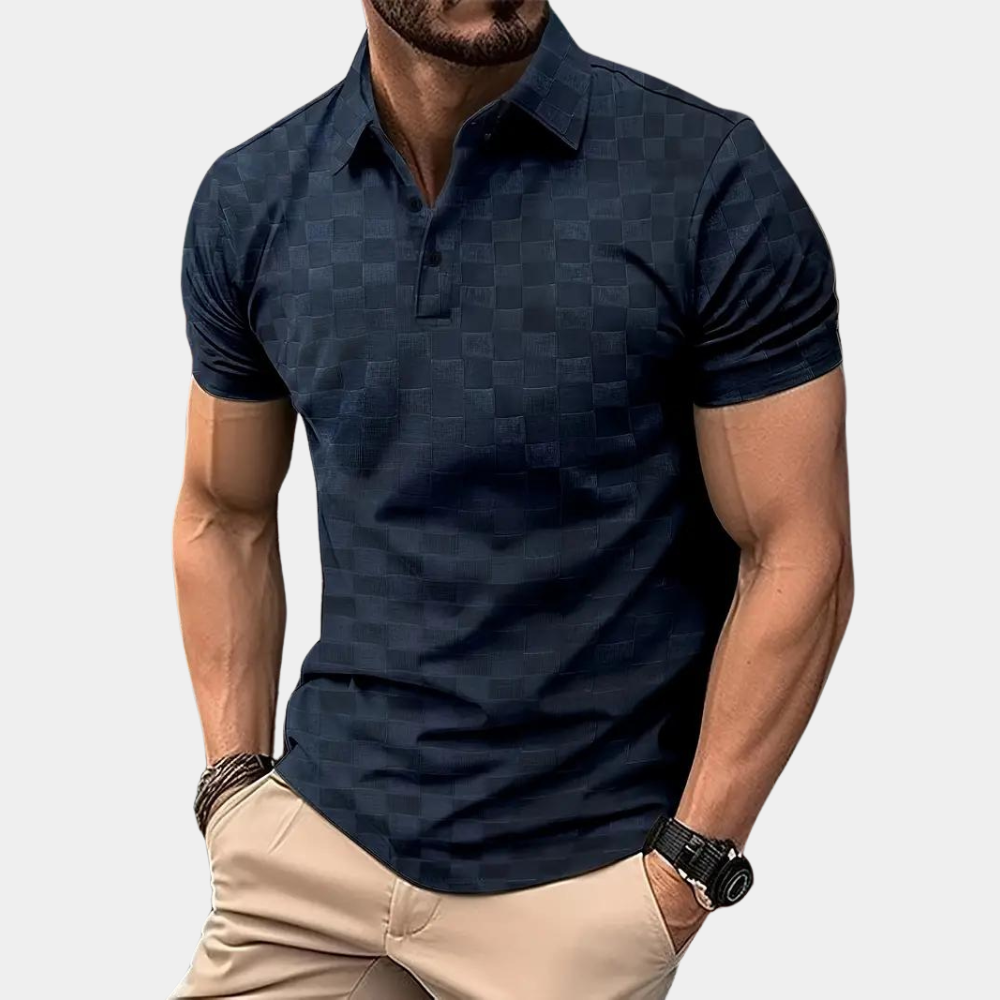 Armin – Short-Sleeved Checkered Polo Shirt - Image 8