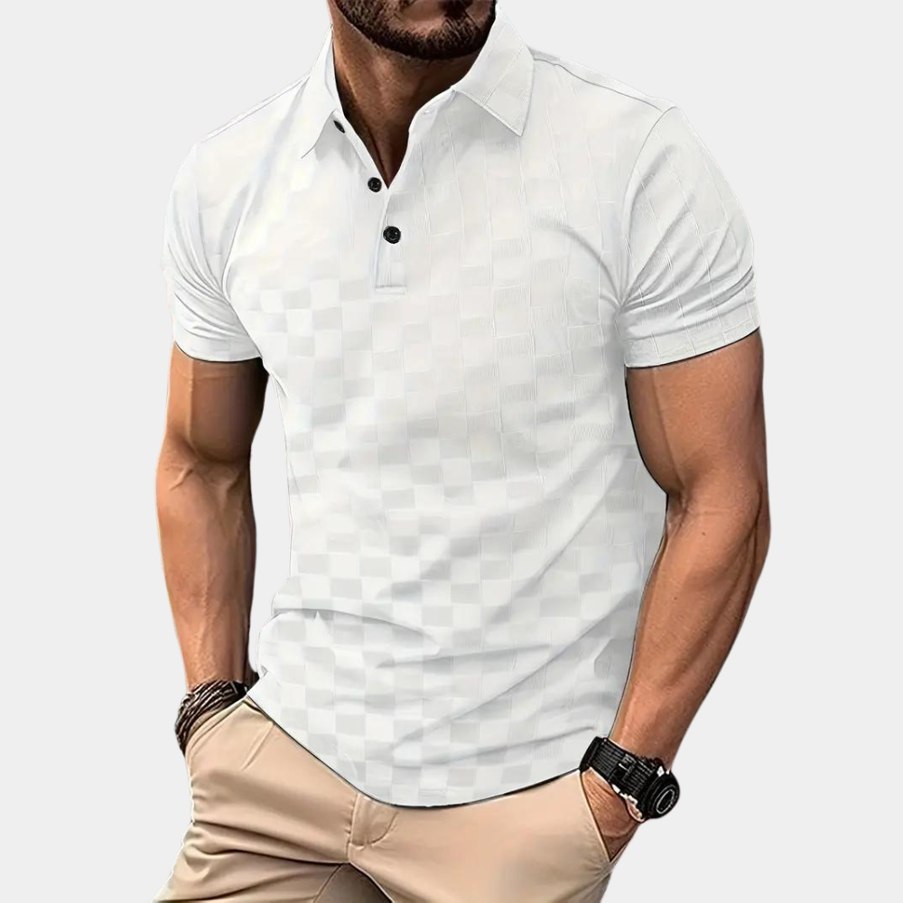 Armin – Short-Sleeved Checkered Polo Shirt - Image 9