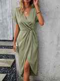 Sophia – Women Wrap Midi Dress - Image 1