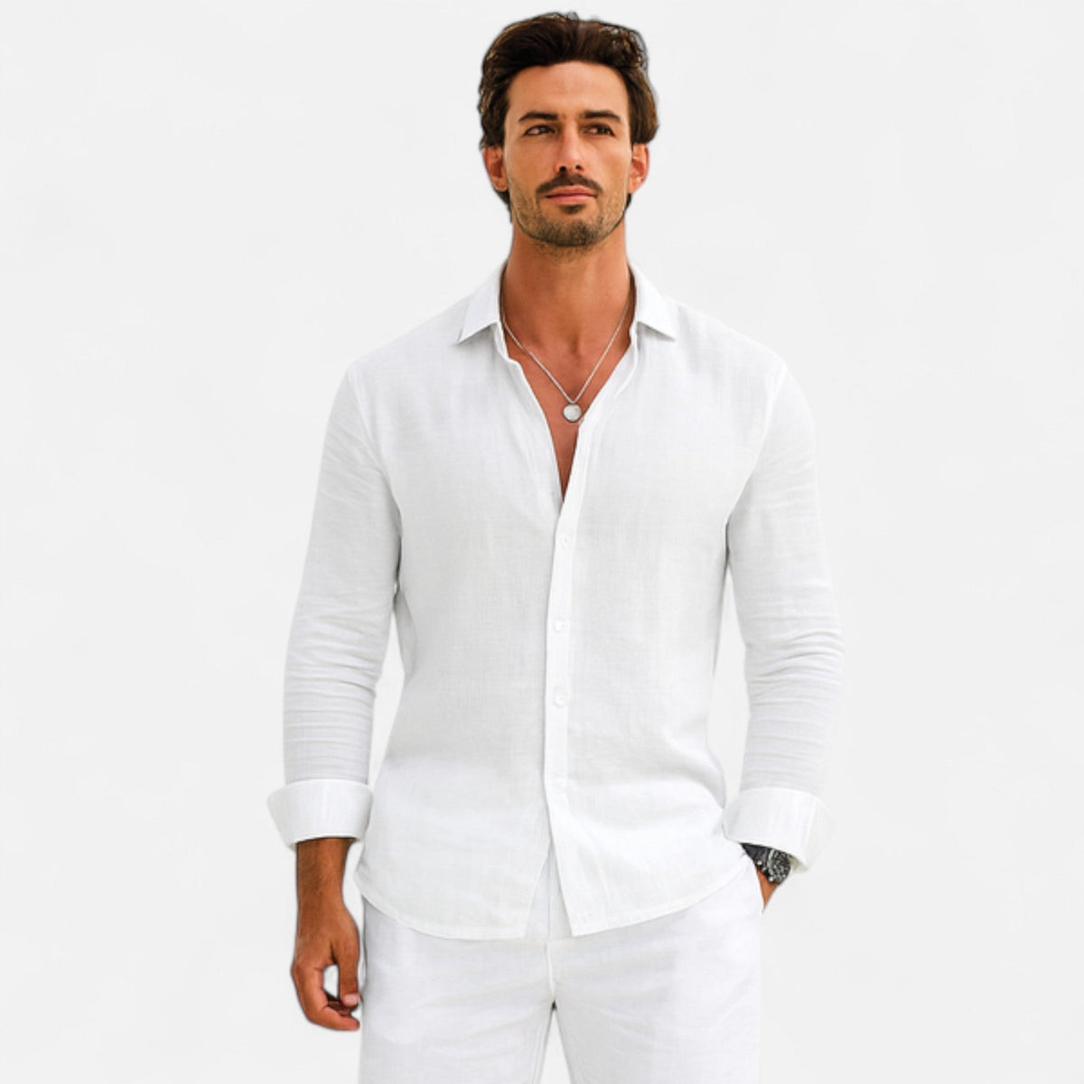 Robert – Linen Heritage Shirt for Men - Image 8