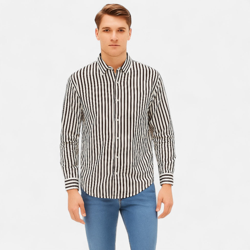 Felix – Long Sleeve Striped Shirt - Image 1