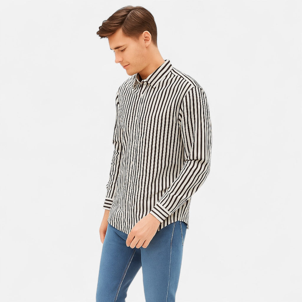 Felix – Long Sleeve Striped Shirt - Image 2