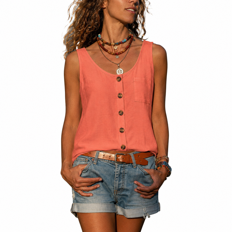 Alma – Elegancki damski tank top na ramiączkach