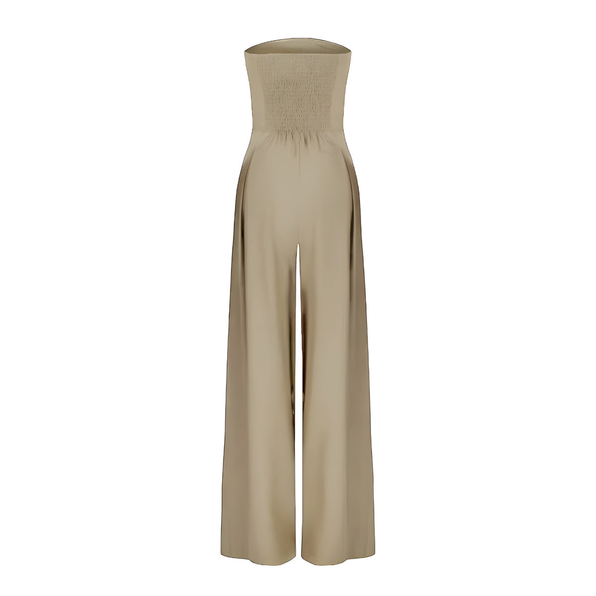 Trägerloser Jumpsuit für Damen mit weitem Bein und Taschen | J&B - 4 - Livia-Moda