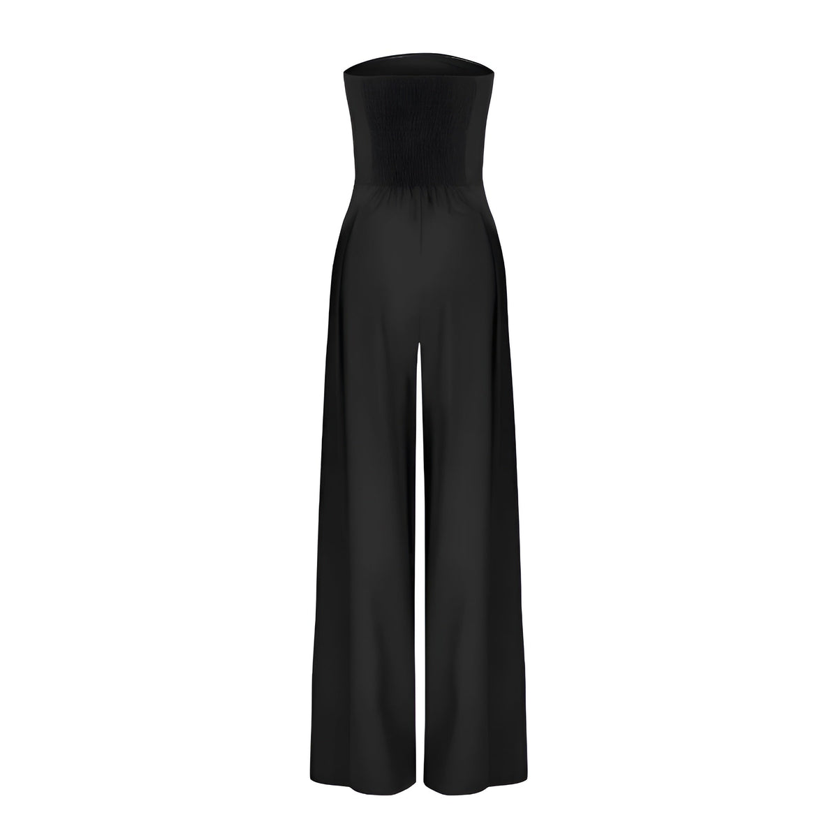 Trägerloser Jumpsuit für Damen mit weitem Bein und Taschen | J&B - 6 - Livia-Moda