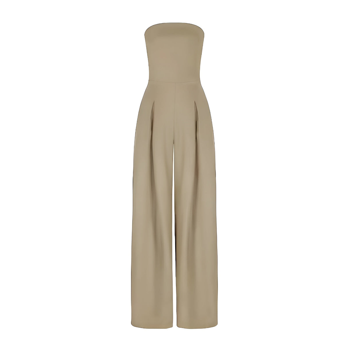 Trägerloser Jumpsuit für Damen mit weitem Bein und Taschen | J&B - 5 - Livia-Moda