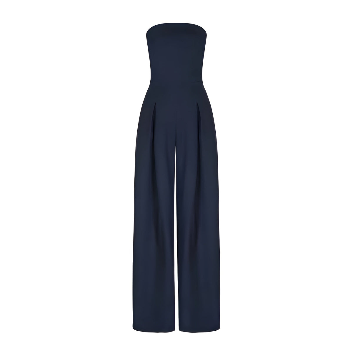Trägerloser Jumpsuit für Damen mit weitem Bein und Taschen | J&B - 8 - Livia-Moda
