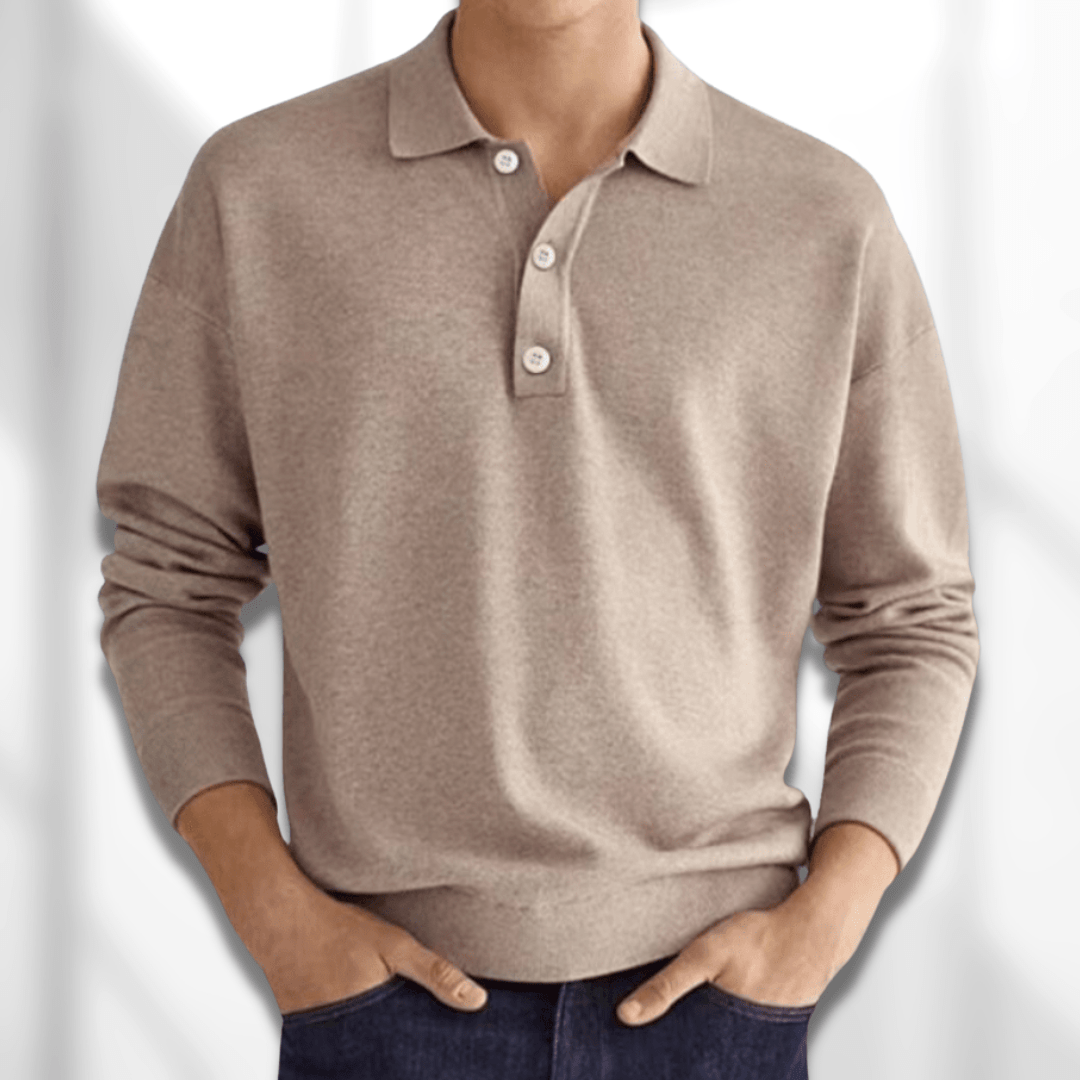 Hugo – Klasyczny longsleeve polo męski